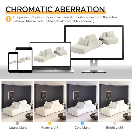 Tabaray 139" Oversized Boneless Couch, Chenille Curved Sofa, Minimalist Modular Sectional Sofa Set with Removable Backrests, 3 Pillows, Deep Seat, Modern Couches for Living Room, Bedroom, Beige Tabaray