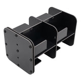 Wingderlier 2-Tier 360° Rotating Black Bookshelf - Space-Saving Stackable Storage Solution Wingderlier