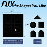 Vanten 2025 Upgraded Blackout Curtains, 157"x59" Blackout Shades,100% Blackout Window Shades with Strong Hook &, Loop Tapes, Temporary Blinds for Baby Nursery, Bedroom, Travel, Cars Vanten