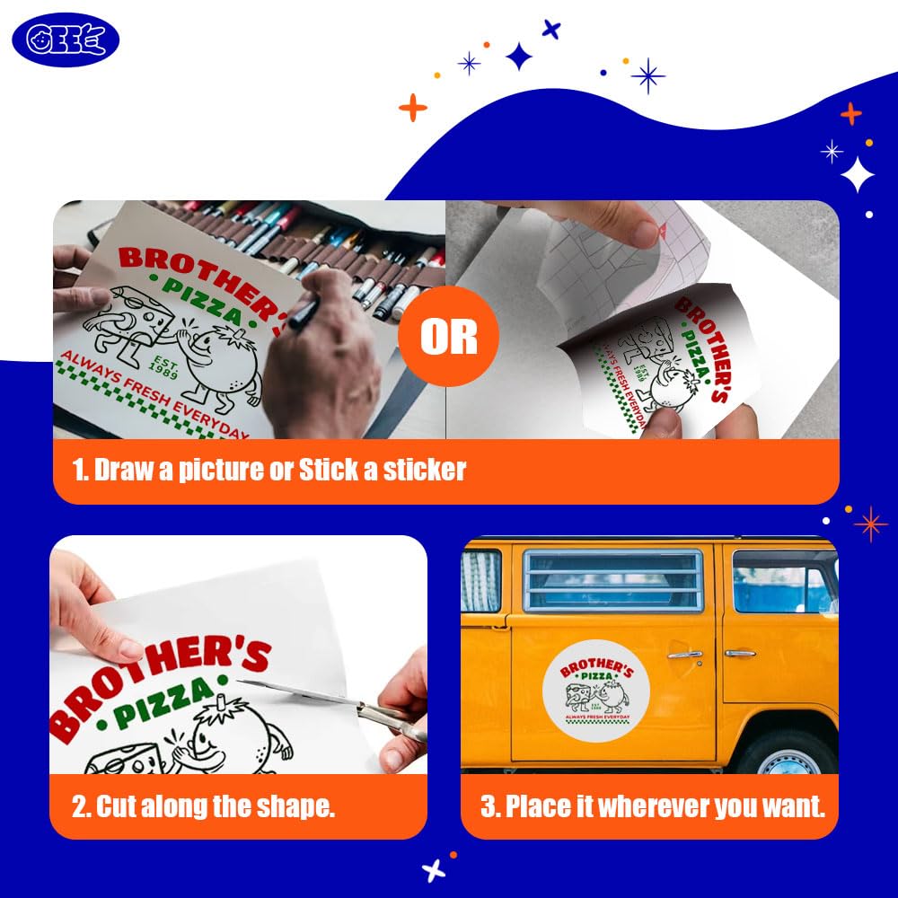 GEEKBEAR Blank Magnets for Cars (12 in x 9 in) - 2 Pack GEEKBEAR