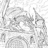 Dragon Riders: A Fantasy Coloring Book (Dover Adult Coloring Books) WoodArtSupply