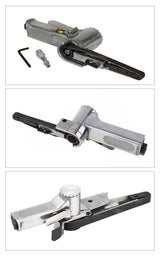 Mini Air Belt Sander, Pneumatic Handheld Angle Grinder Tool for Wood Metal Sanding Grinding (330x10mm) LSLANSOON