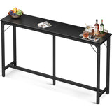 ODK 71 Inch Versatile Black Bar Table – Stylish Industrial High Top Dining and Pub Table ODK