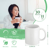 Irenare 30 Pack Sublimation Mugs Bulk, 11 oz Sublimation Coffee Mugs White Blank Ceramic Coated Cup for Art Gifts DIY Craft Irenare