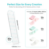 30 Pieces Acrylic Bookmark Blanks- 3mm Thicken Clear Acrylic Bookmarks with 30 Pcs Ribbon for Reading Lovers DIY Crafts Presents, Graduation Back to School Presents YOPPIX