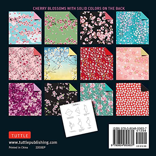 Origami Paper 500 sheets Cherry Blossoms 6" (15 cm): Tuttle Origami Paper: Double-Sided Origami Sheets Printed with 12 Different Patterns (Instructions for 6 Projects Included) - WoodArtSupply