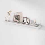 Heimlove Wood Floating Shelves for Wall,Fireplace Mantel Shelves,Rustic Farmhouse Floating Shelves 48 inch,Solid Pine Wood Wall Shelf for Bathroom,Bedroom,Living Room,Kitchen,Office Decor-White Heimlove