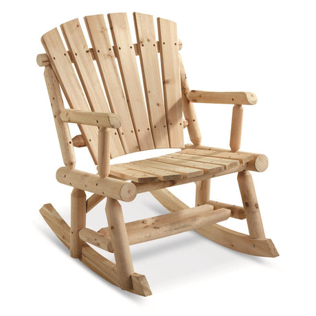 CASTLECREEK Outdoor Rocking Chair Wooden, Oversized Adirondack Rocker for Porch and Patio CASTLECREEK