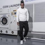 TOLOER Men's Hoodies Pullover Slim Fit Solid Color Sports Outwear Sweatshirts White Large TOLOER