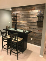 Rockin' Wood Real Wood Nail Up Application Rustic Reclaimed Naturally Weathered Barn Wood Accent Paneling Board Planks for Home Walls (104 Square feet) Rockin' Wood