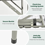 GYMAX Mahjong Table, Folding Square 4 Player Card Table with Cup Holders & Chip Trays, Portable Board Game Domino Table for Mahjong, Poker Blackjack GYMAX