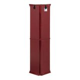 lunhung lighted Corner Display Curio Cabinet with Adjustable Glass Shelves, 69"H Wooden Curved Shelving Unit with Tempered Glass Door,Bar and Liquor Storage Area with 6 Shelves for Living Room(Cherry) lunhung