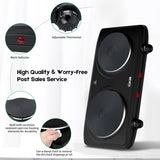 CUKOR Electric Hot Plate, Double Cast Iron 2 Burner, 1800W Countertop Burner, Dual Electric Stove Burners, Portabel Electric Cooktop, Portabel Double Burner for Cooking CUKOR