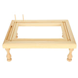 Embroidery Frame Stand Beech Wood Scroll Quilt Holder for Stitching Sewing Craft, Glossy and Size for Adults and Children Asixxsix