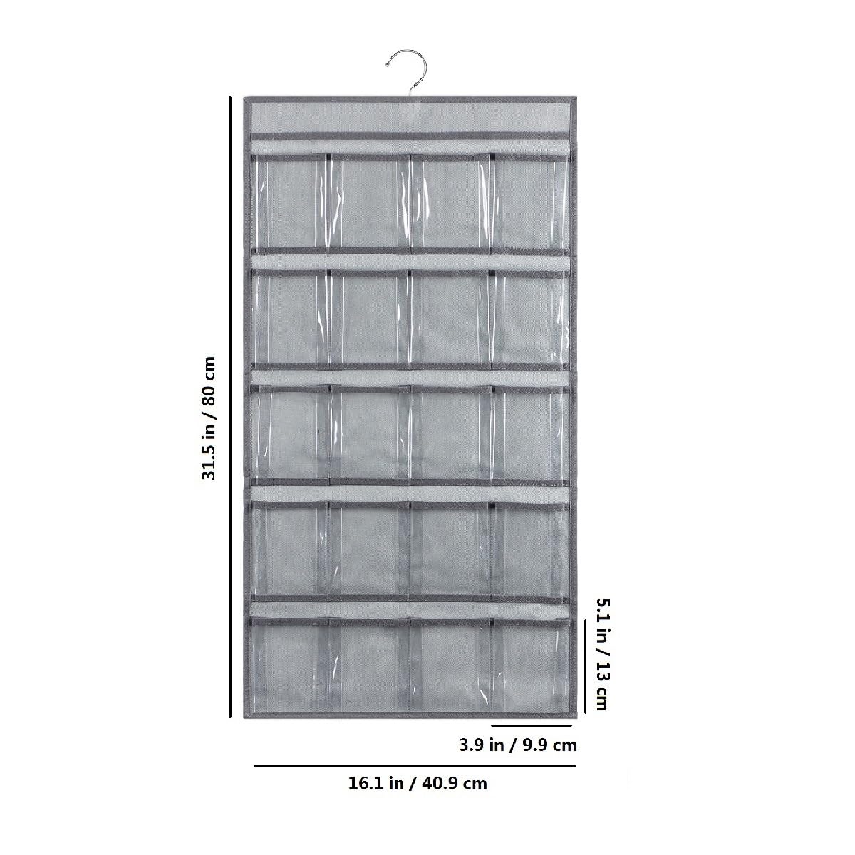 TEMUORG 2 Pcs Sunglasses Organizer Storage Sunglass Holder for Wall Hanging Eyeglass Organizer for Multiple Glasses (GRAY) TEMUORG