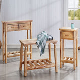 CASTLECREEK Log Sofa Table, Console Tables for Entryway, TV Stand, Rustic, Cabin Decor CASTLECREEK
