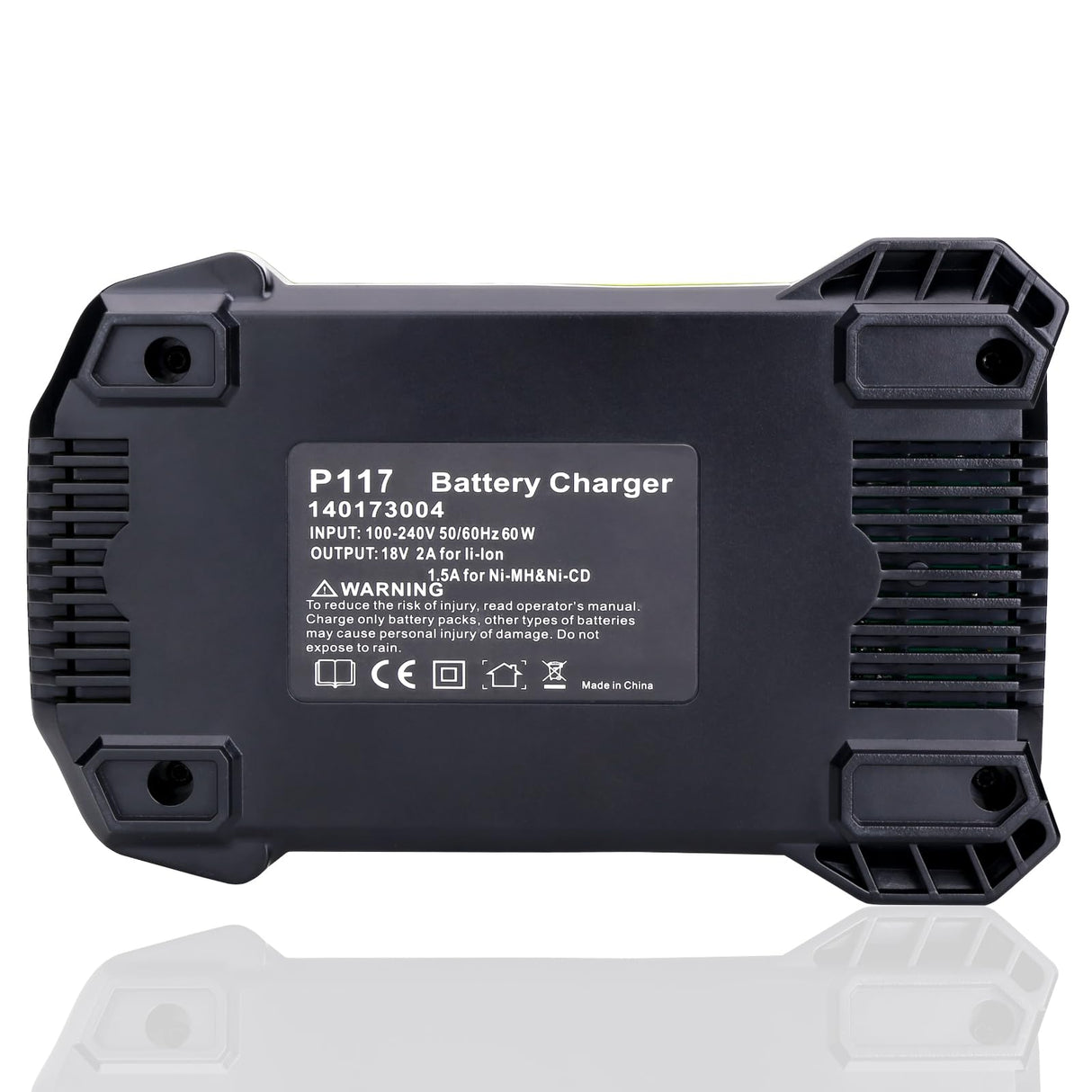 Kotoate P117 Replacement for Ryobi 18V Battery Charger P117 Dual Chemistry Charger P118 Compatible with Ryobi 18V One+ Lithium & 12V-18V NiCad NiMh Battery PBP005 P190 P189 P108 P197 PBP002 PBP004 Kotoate
