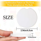 Frienda Ceramic Tile for Crafts Coasters, Glossy Glazed Blanks White Coasters, Painting, Sublimation, Round Ceramic Coasters for DIY Arts Craft Project Coasters Christmas Xmas Gifts(8 Pieces) Frienda