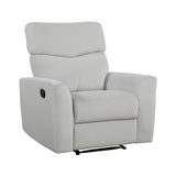 Lexicon Recliner Chair Living Room Reclining Sofa Chair, Home Theater Seating, Wall Hugger Recliner, Manual Recliner Sofa Chair for Living Room/Office/Apartment, Gray Lexicon