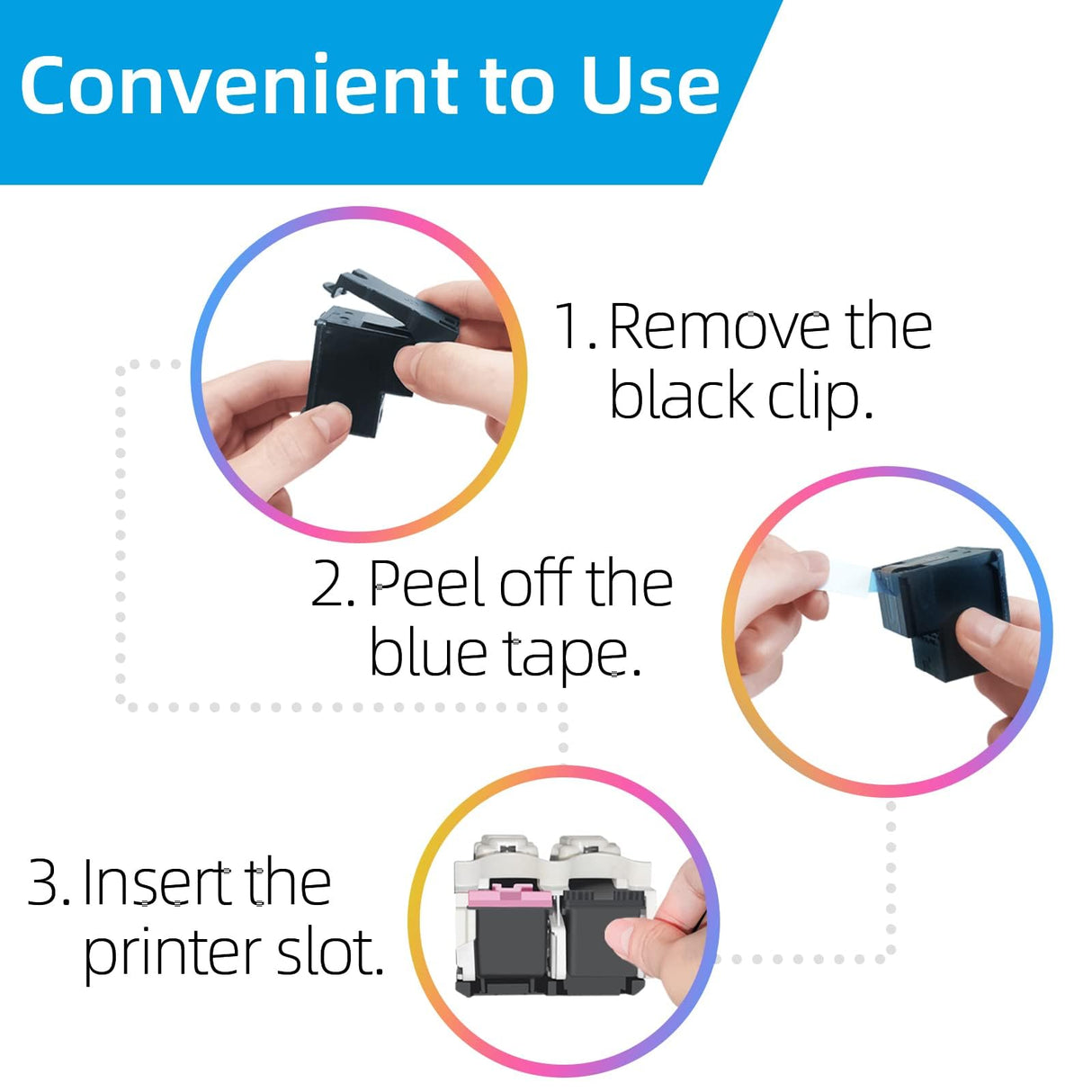 67XL Ink Cartridges Black Color Combo Pack, P𝗶tooler Compatible for HP Ink 67 Compatible for DeskJet 2755e 2855e 2700 4155e 2800e 2700e 2734e 4255e Compatible for Envy 6055e 6000 6455e Printer Pitooler