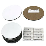 Blank Buttons Sublimation Personalize Name Tag Badge with Pin Back Design 3 inch White 10 Packs Generic