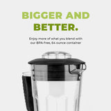 Cleanblend Commercial Blender with 5-Year Full Warranty - 1800W, 3HP, 64oz High-Performance Professional Countertop Blender with Stainless Steel Blades Cleanblend