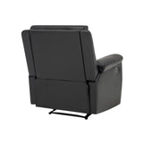 MINCETA Recliner Chairs,Modern 5" Wall Hugger Nursery Recliner with Overstuffed Arm and Back for Living Room,PU Leather in Black MINCETA
