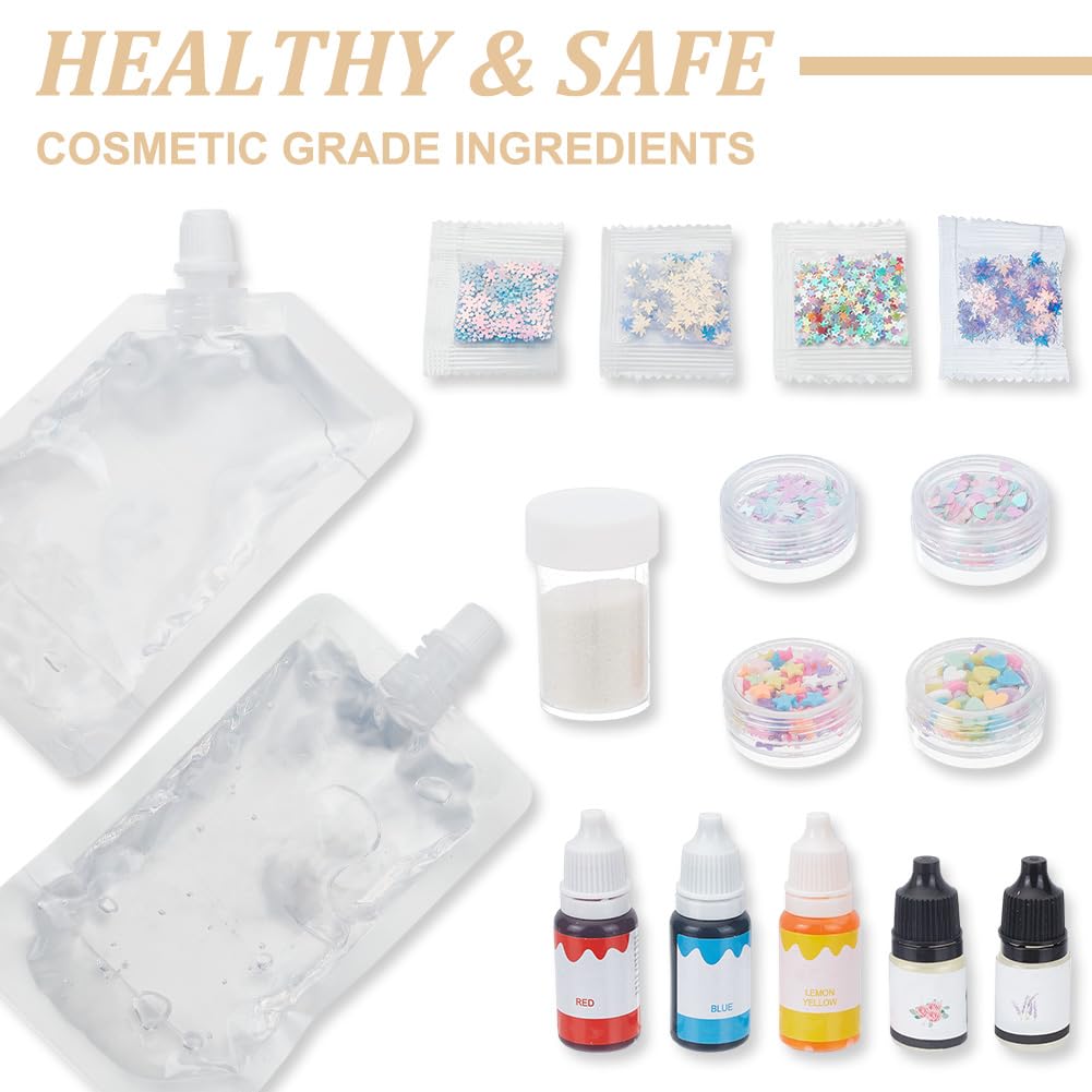 WEBEEDY DIY Lip Gloss Making Kit Make Your Own Lip Gloss Set for Women Beginners,42 Pcs DIY Lipgloss Set with Moisturizing Lipgloss Base,Tubes,Pigment & More for Birthday Fun Gift WEBEEDY