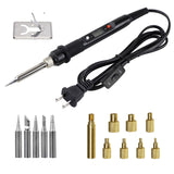 80W LCD Digital Soldering Kit with Adjustable Temperature Control Includ 5pcs Soldering Iron Tips and 7pcs Heat Set Insert Tips Yanecty