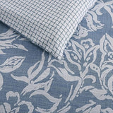 Nautica - Full/Queen Comforter Set, Cotton Reversible Bedding Set with Matching Shams (Tortola Blue, Full/Queen) Nautica