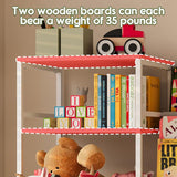 Kids Bookcases Montessori Bookshelf Nursery Book Shelves And Toy Storage With Drawer Childrens Toddler Bookshelf Sturdy Metal Kid's Toy Storage Organizer For Kids' Rooms Playroom kindergarten Aokitsink