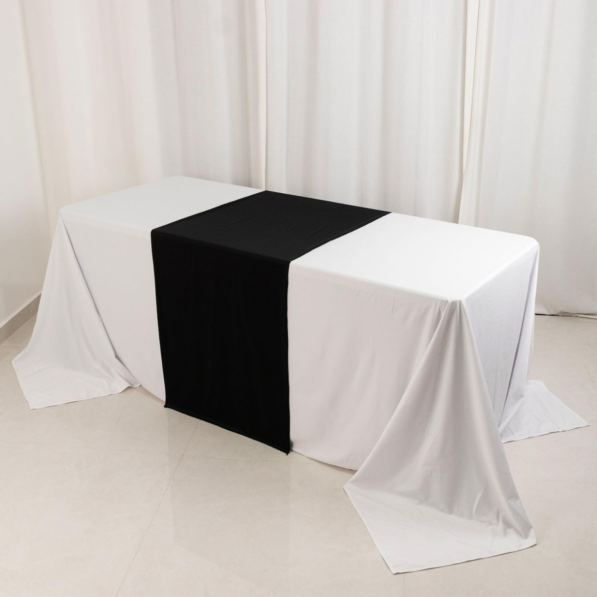 Efavormart Black Wide Premium Polyester Table Runner, Printable Sublimation Blank Banner - 24"x72" Efavormart.com