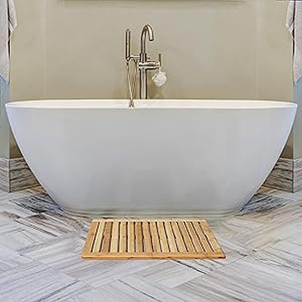 Oceanstar FM1163 Bamboo Bath Mat - WoodArtSupply