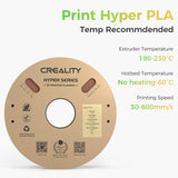 Creality Hyper PLA Filament 1.75mm, 3D Printer Filament, for High-Speed Printing, Neatly Wound Filament, Durable and Strong Toughness Dimensional Accuracy +/-0.02mm, 2.2lbs(1kg)/Spool (Brown) Creality