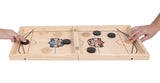 Crazy Games Fast Sling Puck Board Game I 24" Small Wooden Family Games, Table Top Hockey Game for Adults & Kids, Competitive game ideal for parties Crazy Games