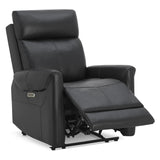 KISLOT Leather Recliner Chair for Adults Wall Hugger RV Recliner with USB Charging Ports Electric Power Reclining Sofa for Living Room Home Theater Seating Bedroom KISLOT