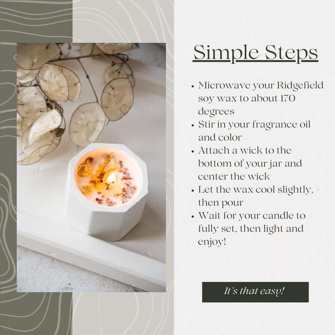 Ridgefield Waxes Enhanced Fragrance & Finish RS-102 All-Natural Soy Wax for Candle Making (10lb) Ridgefield Waxes