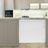 35.4x35.4in Swinging Door Cafe Doors,Interior Solid Wood Swing Door with 3 Spring Hinges,Retro Porch Single Half Saloon Door for Kitchen Entrance Partition (White) ATOLOMOTOR