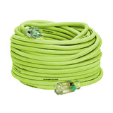 Flexzilla Pro Extension Cord, 12/3 AWG SJTW, 100 ft., Lighted Plug, Indoor/Outdoor, ZillaGreen - FZ512835 Flexzilla
