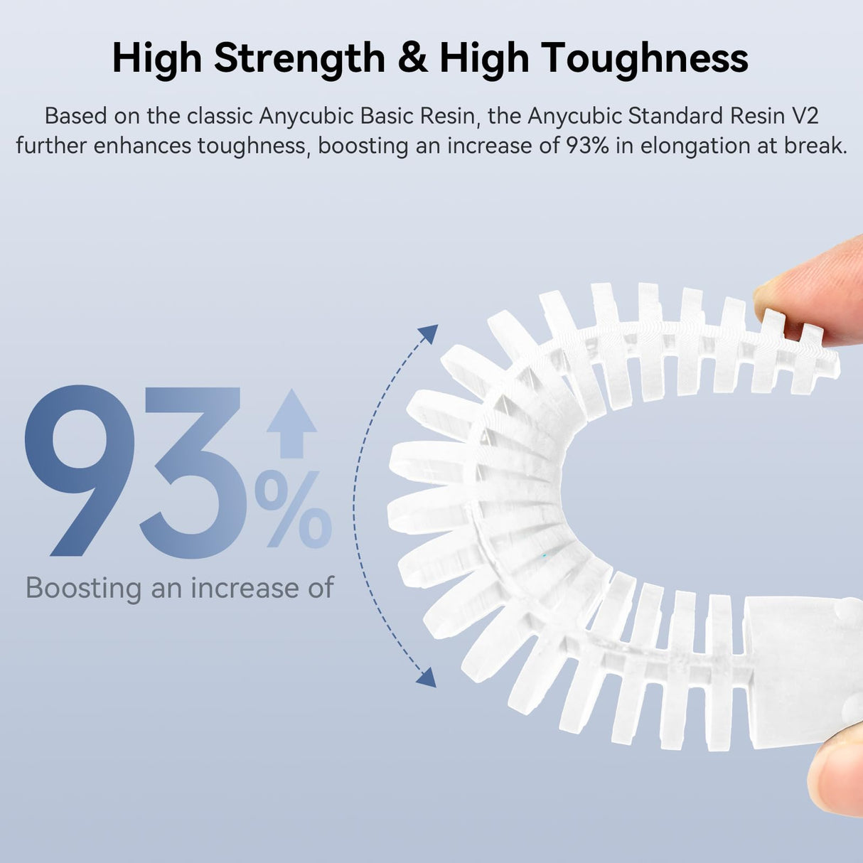 ANYCUBIC 3D Printer Resin, Upgraded 8K Standard Resin V2, Enhanced Toughness and Strength, Lower-Odor, High Precision 3D Printing Resin for All LCD Resin 3D Printers (White, 1kg) ANYCUBIC