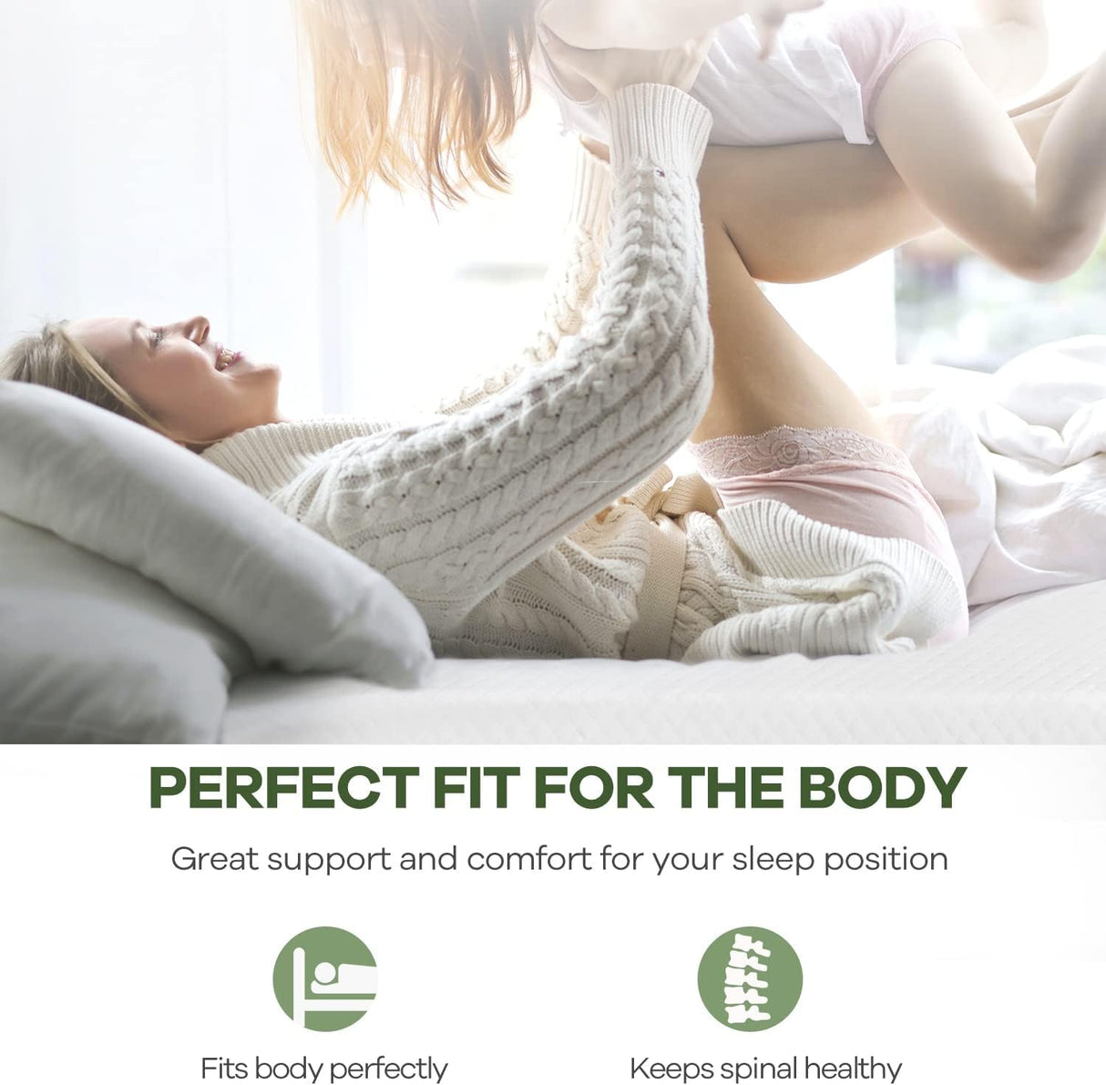 NChanmar 6 Inch Full Gel Memory Foam Mattress Pressure Relieving, Cooling Gel Foam, CertiPUR-US Certified, Bed-in-a-Box, Pressure Relieving, White NChanmar