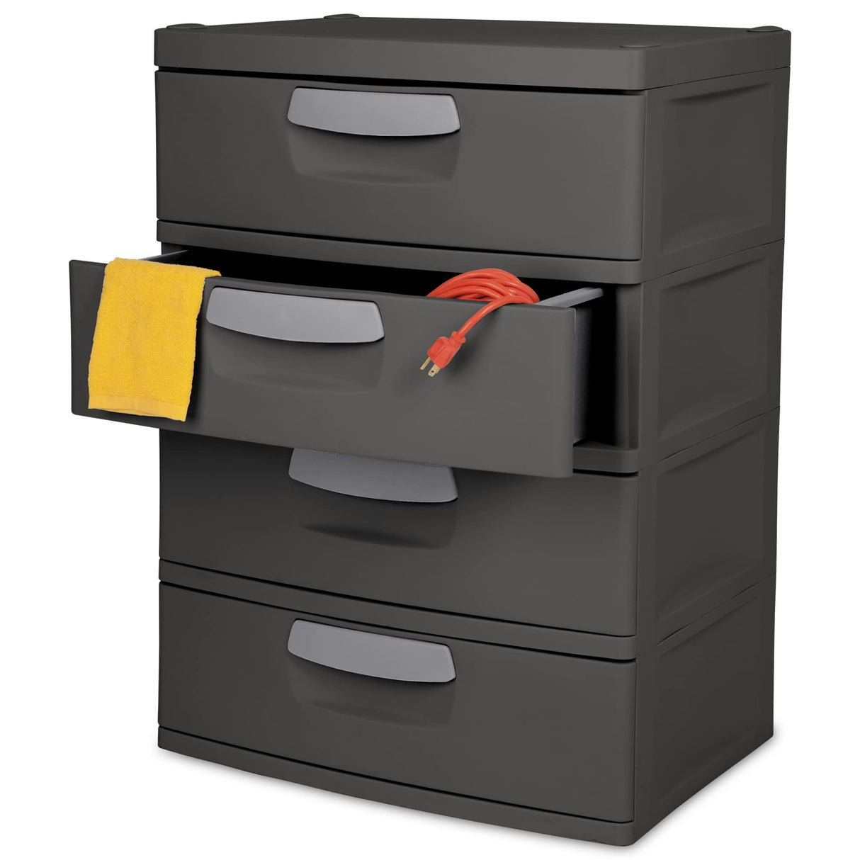 4 Drawer Unit Plastic (Color : Flat Gray) SZXL