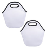 WACAR Sublimation Blanks Neoprene Lunch Bag, Reusable Insulated Lunch Box, Carry Case Handbags with Zipper for Adults Work Outdoor Travel Picnic WACAR