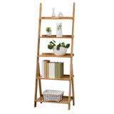 SOBIBO Ladder Shelf, 5-Tier Leaning Shelf, Free Standing Organizer Storage Shelves, Storage Rack Shelf for Office, Living Room, Nature SOBIBO