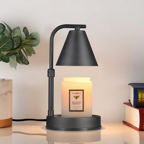 mocosa Candle Warmer Lamp,Adjustable Height Black Metal Candle Warmer,Gifts for Mom,House Warming Gifts New Home Dimmable for Scented Jar Candles mocosa