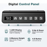 Sweetcrispy 55 x 24in Adjustable Height Electric Standing Computer Home Office Desk Ergonomic Workstation with 3 Memory Controller, 55"x24", Rustic Brown+Black Sweetcrispy