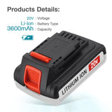 UTRBATT 3.6Ah 20V Replacement Battery Compatible with Black & Decker 20v Max LBXR20 LB20 LBX20 LBX4020 Extended Run Time Cordless Power Tools Series 2Pack UTRBATT