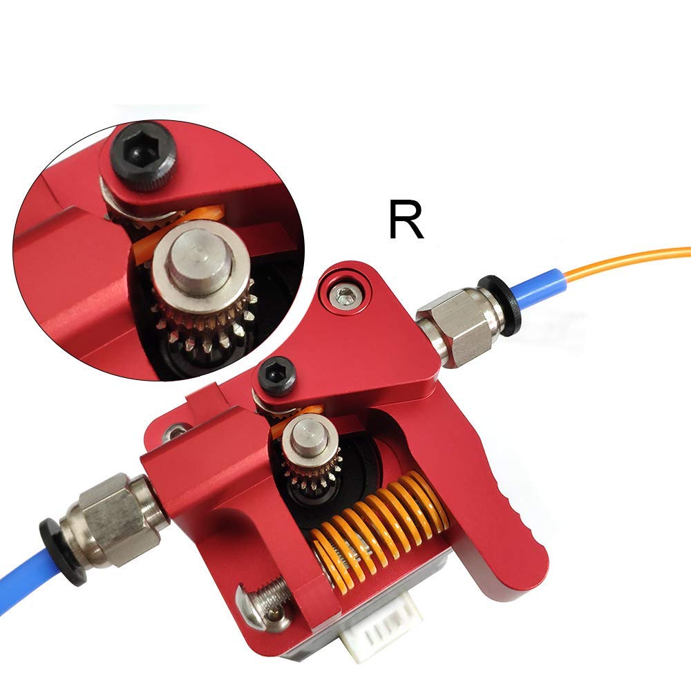 Zeelo 3D Printer Upgrade Extruder Dual Driver Long-Distance Remote Metal Extruder Right Hand Block Kit Spare Parts 1.75mm Filament for CR-10S Pro Anet A8 Anycub Mega Wanhao i3 - WoodArtSupply