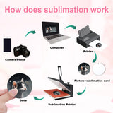 SAVITA 25pcs Sublimation Blank Pendants, 2.83inch MDF Personalized Sublimation Pendant Round Blank Discs Halloween Christmas Ornaments DIY Creation Supplies SAVITA