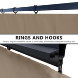 Aoodor 10' x 13' Gazebo Curtain Set Protecting Privacy Side Walls 4 Panels,Curtain Only (Brown) Aoodor